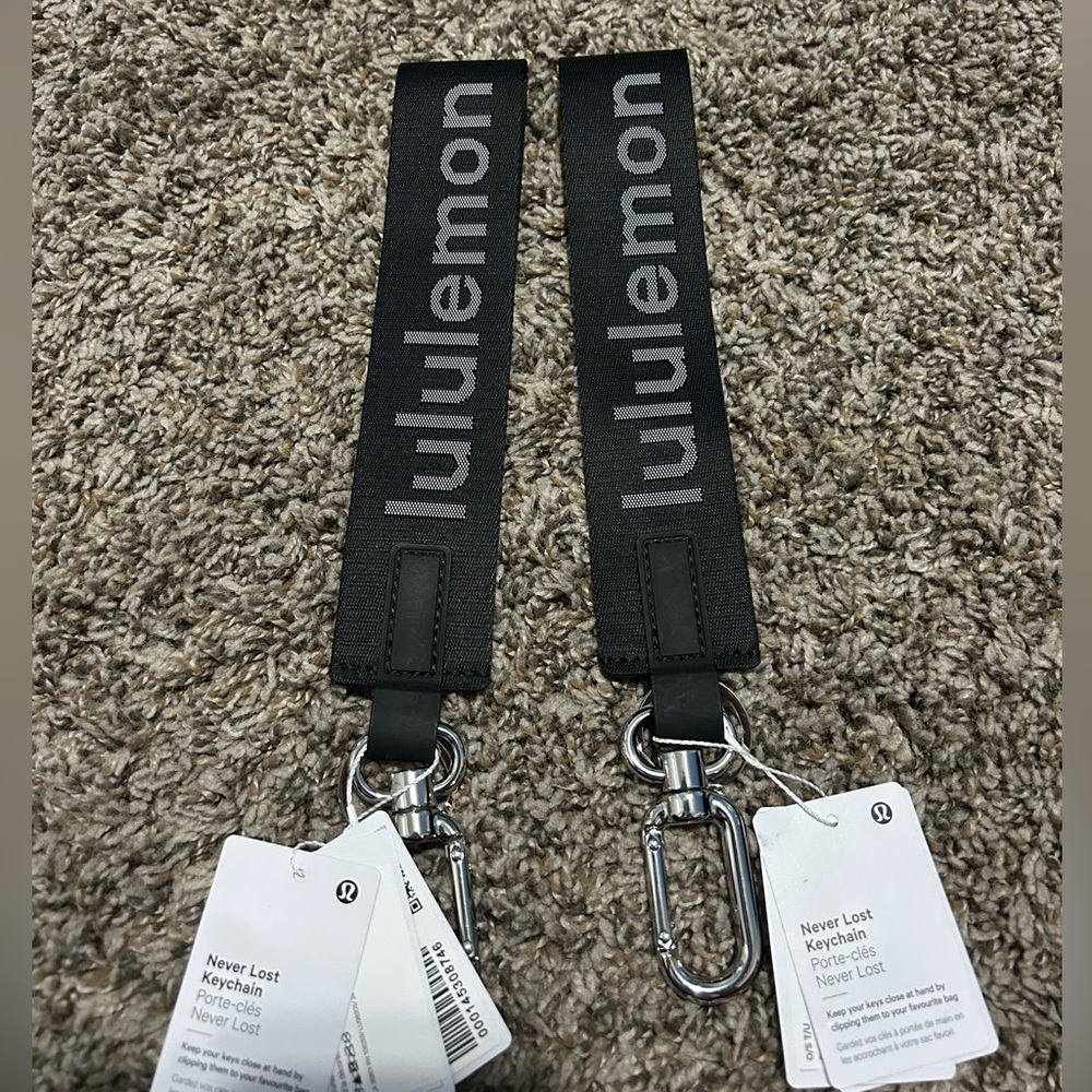 2 lululemon keychains